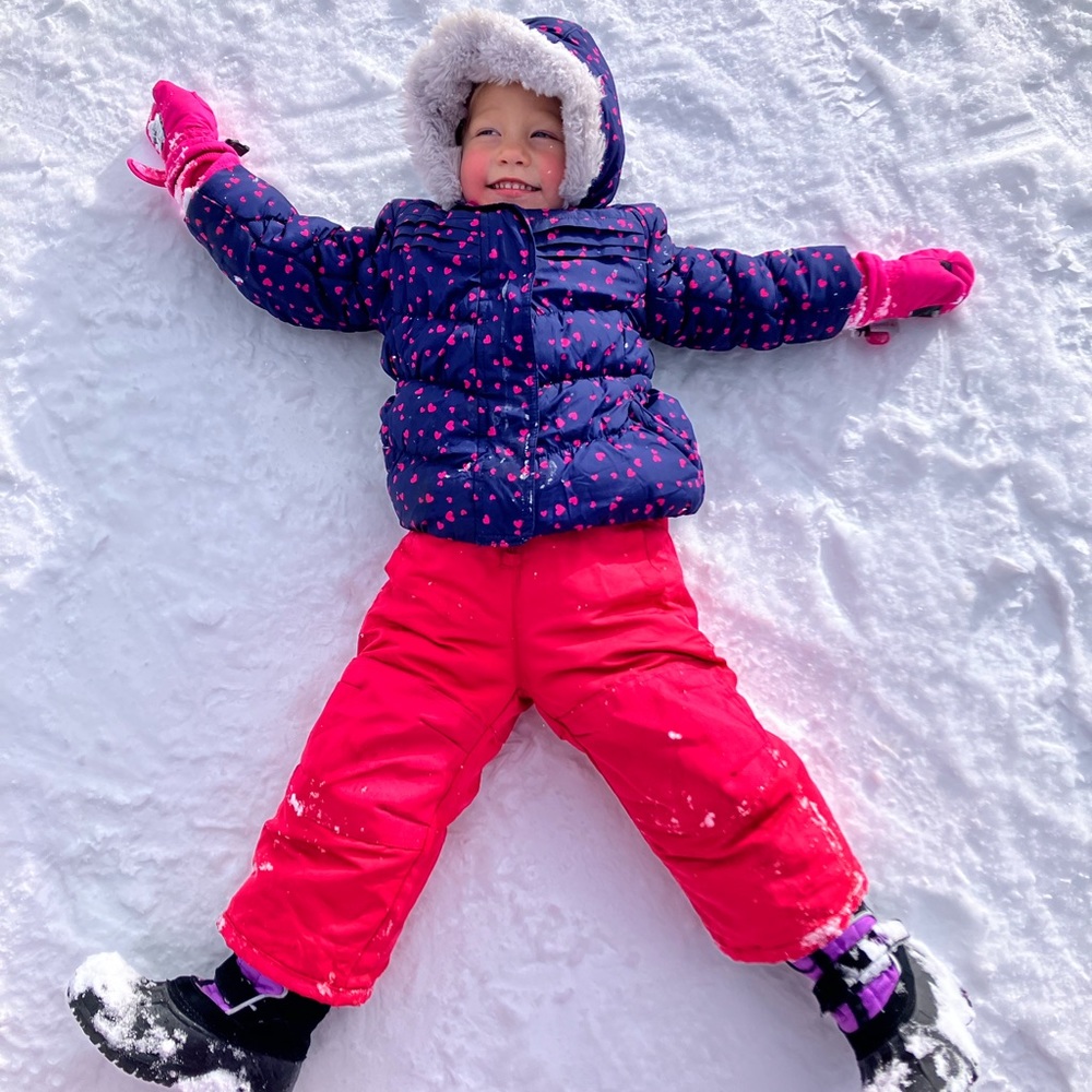 Toddler snow jacket pants mittens set. ZeroXposure, Cherokee